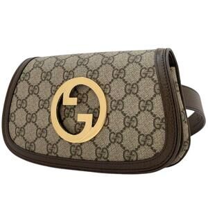 Gucci GG Supreme Blondie Body Bag Waist Fan Pouch Brown